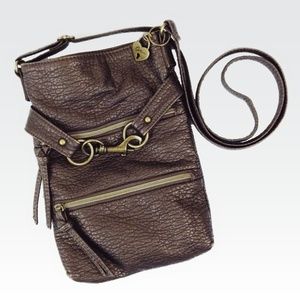 American Rag | Crackle Pleather Bronze Crossbody